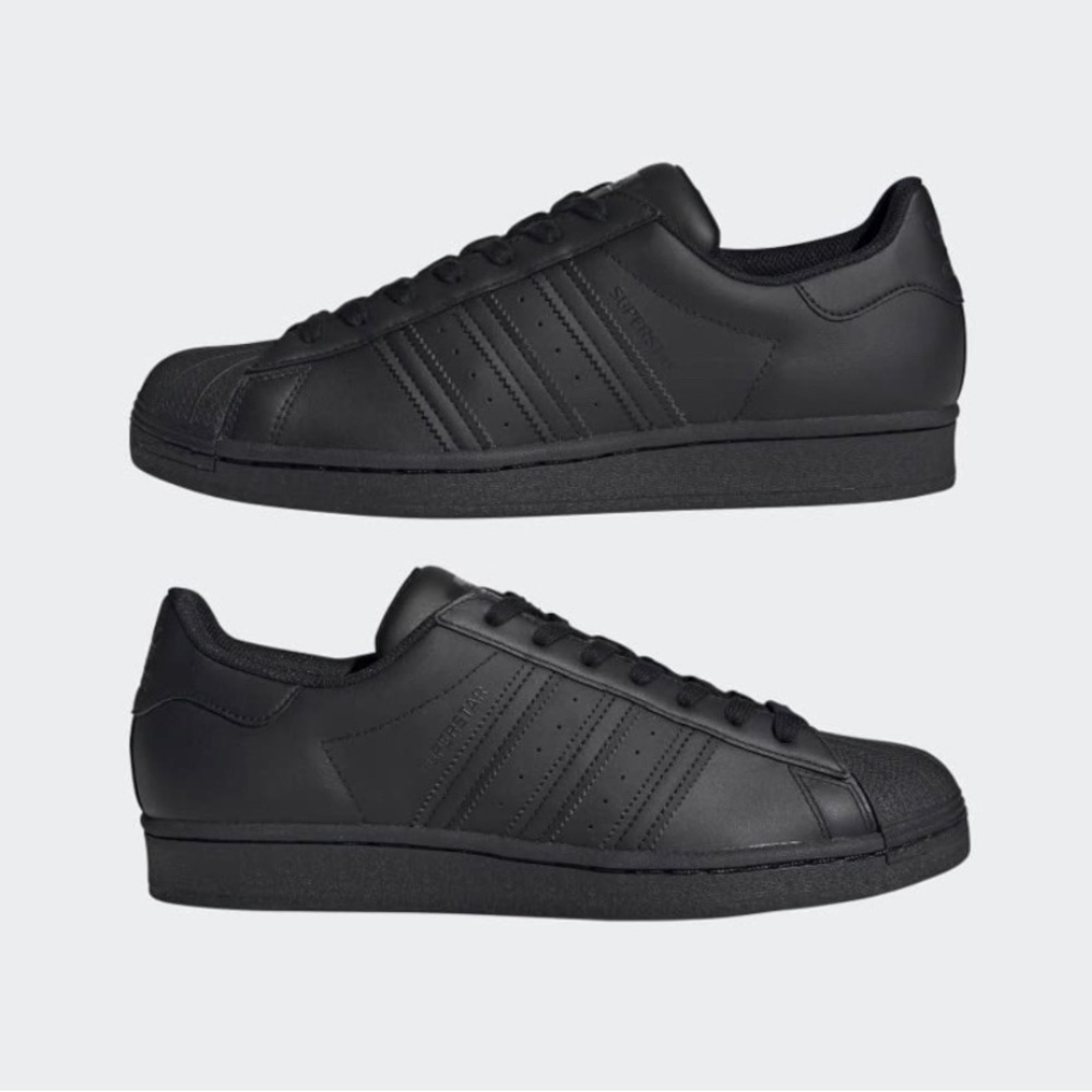 EUC adidas Men’s Superstar Shoes Black/Black/Black
